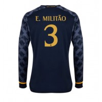 Real Madrid Eder Militao #3 Replica Away Shirt 2023-24 Long Sleeve